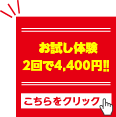 お試し体験2回で4,400円！！
